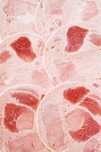 Slices of Bierschinken (ham sausage)
