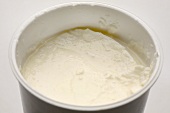 sheep's milk yoghurt in an open pot