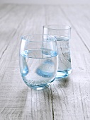 Two glasses of mineral water