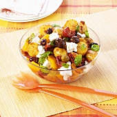 Mediterranean potato salad with olives and feta