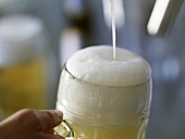 Pouring a litre of shandy