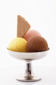 Ice cream sundae (Neapolitan style)