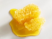 A honeycomb with honey