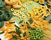 Various types of pasta