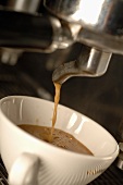 Espresso machine, close-up