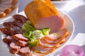 Smoked ham and sliced sausage (Easter, Poland)