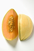 Two slices of melon