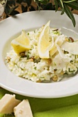 Lemon risotto with herbs, pine nuts and Parmesan