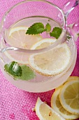 Lemonade in glass jug