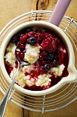 Rice pudding with berries