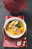 Fish soup with red mullet, red lentils & pineapple (Asia)
