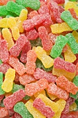 Sour Sweets (fruity jelly sweets, USA), full-frame
