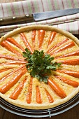 Carrot tart with parsley