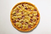 Hawaiian pizza with ham and pineapple