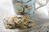 Stollen pieces and cup of tea