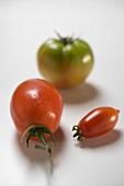 Three different tomatoes