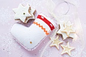 Assorted star biscuits for Christmas