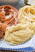 Various types of home-made pasta