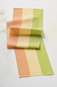 Home-made three-colour lasagne sheet