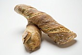 Two rustic baguettes