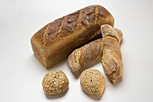 Tin loaf, baguettes and wholemeal rolls