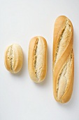 Baguette rolls of different sizes