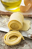 Home-made ribbon pasta