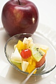 Fruit salad and apple