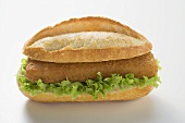 Schnitzel roll with lettuce