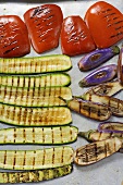 A selection of grilled vegetables