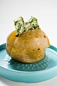 Baked potato with herb butter
