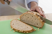 Slicing wholemeal bread