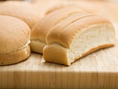 Various types of bread rolls