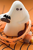 White chocolate ghost and candy corn for Halloween
