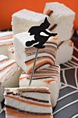 Marshmallows for Halloween with witch figure