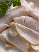 Several slices of turkey breast (close-up)