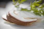 Cep slices and parsley