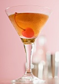 Manhattan with cocktail cherry