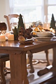 Table laid for Christmas (detail)