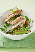 Chicken breast with peas and herbs