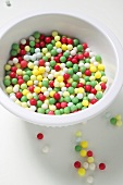 Coloured sugar pearls