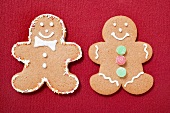 Two decorated gingerbread men