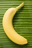 Eine Banane auf Blatt