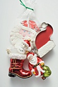 Sweet Father Christmas hat, Christmas tree ornaments & biscuit