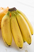 Bananenstaude vor Kiwano