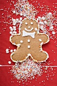 Gingerbread man with sprinkles