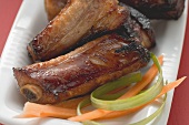 Crispy fried pork ribs (close-up)