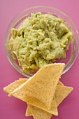 Guacamole with nachos