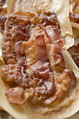 Crispy fried bacon (close-up)