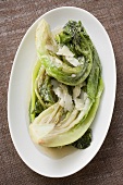 Braised romaine lettuce with Parmesan